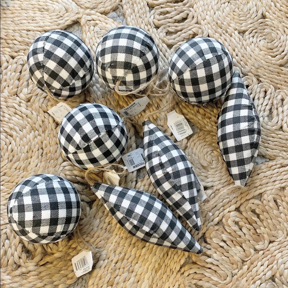 Buffalo check ornaments